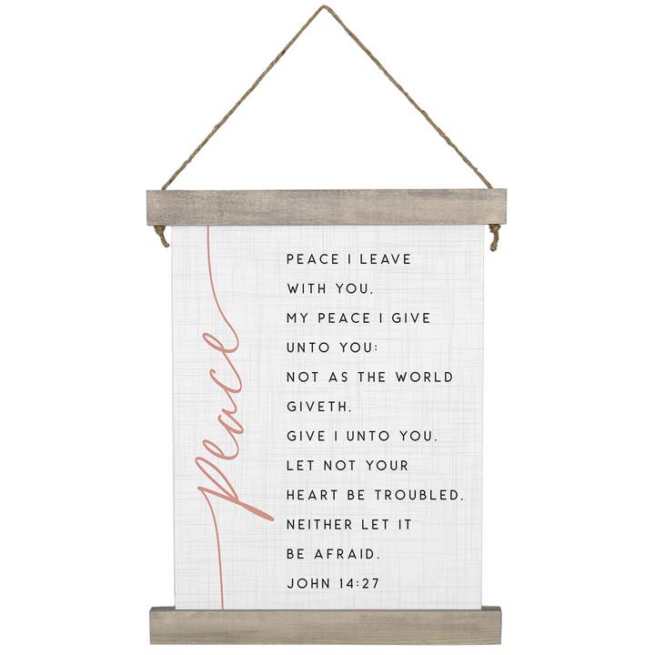 Peace John 14:27 - Toile suspendue pour la vente par Sincere Surroundings