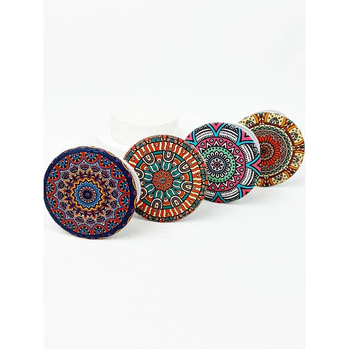 MIX COLOR Mandalla Pattern Print compact mirror for wholesale on Faire