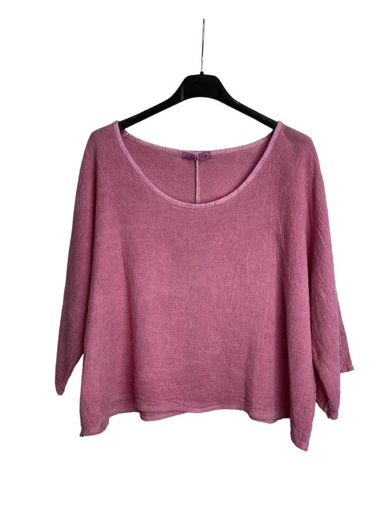 la maison des fibres naturelles – wholesale T-shirt – women's – TOP 3791 90% COTTON 10% LINEN12