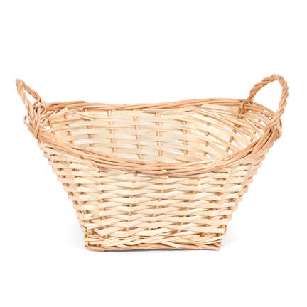 Willow Group - Wholesale Basket - Oval Split White Willow Mini Wash Tub Basket Side Handles0
