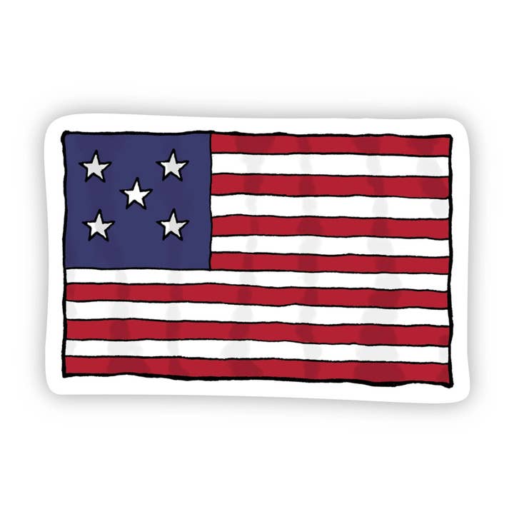 Big Moods - Wholesale Sticker - USA Flag Sticker0
