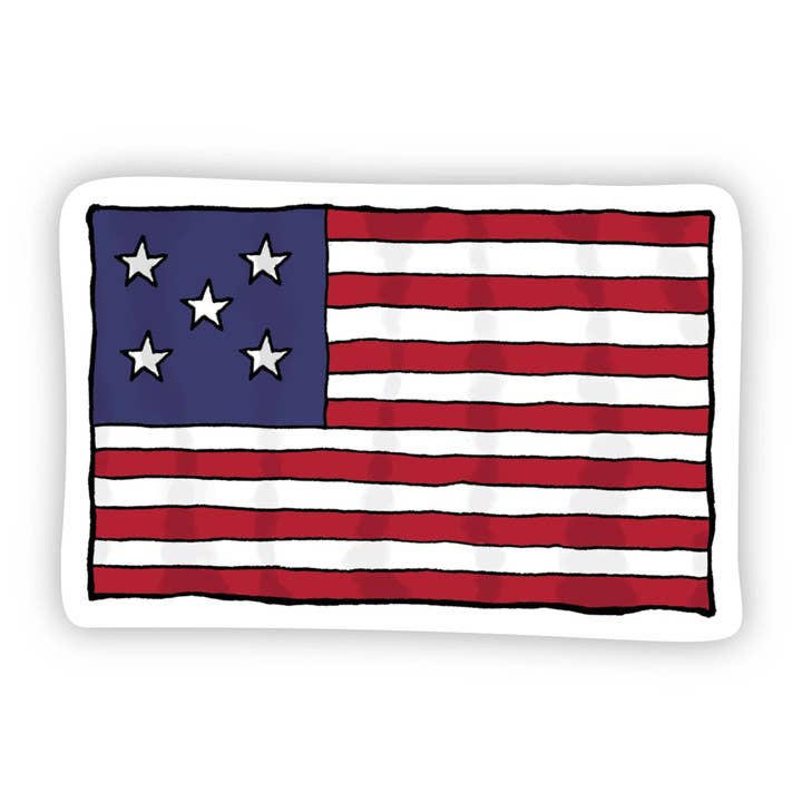 Big Moods - Wholesale Sticker - USA Flag Sticker0