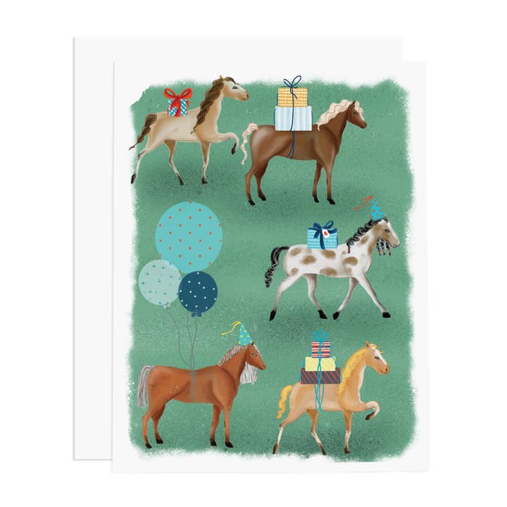 Ramus & Co. – wholesale Birthday card – Horse Party Greeting Card