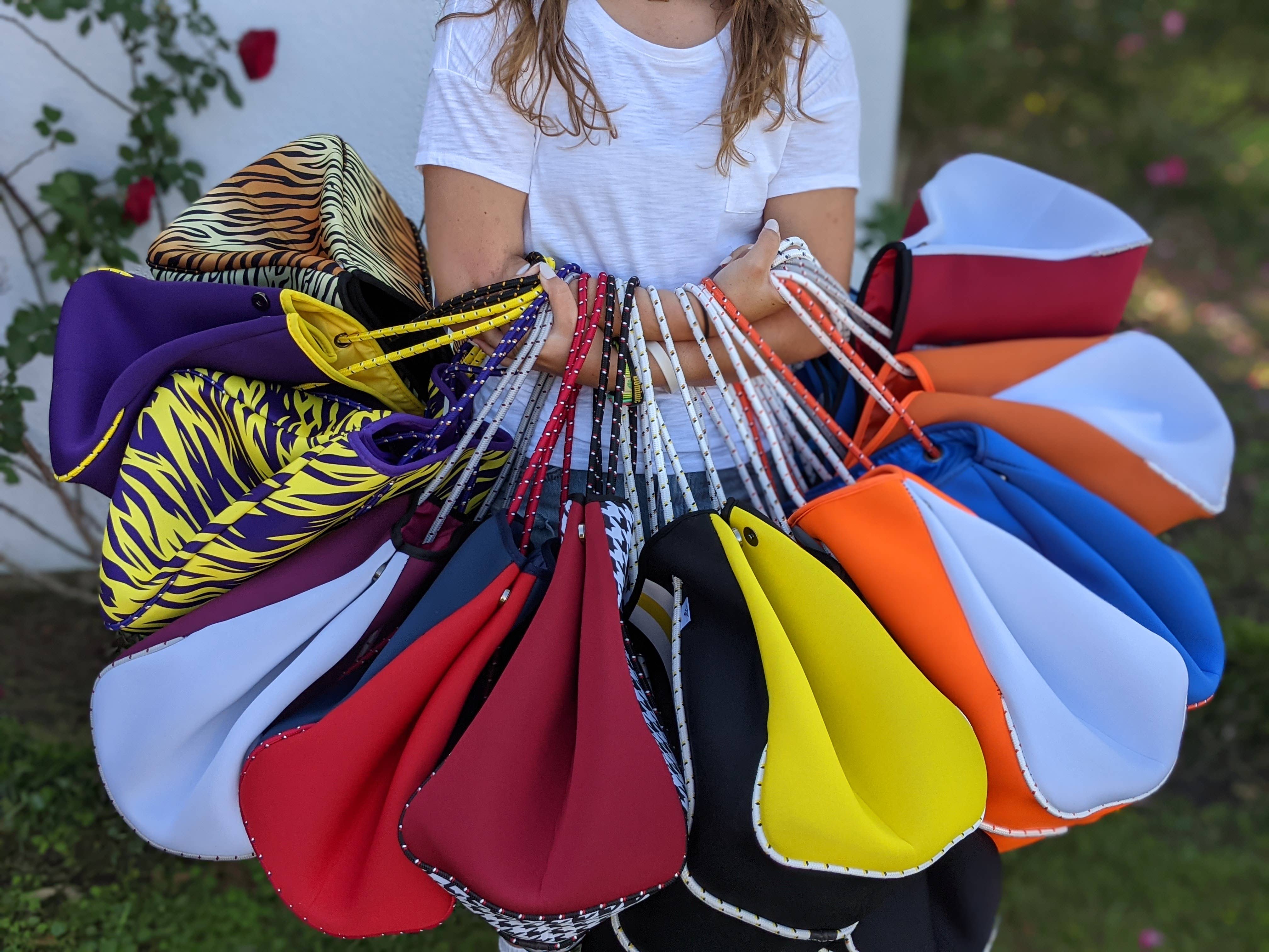 Sugar Lily's - Wholesale Tote Bag - Women's - Sugar Lily's- Neoprene Spirit Collection- Big Maroon2