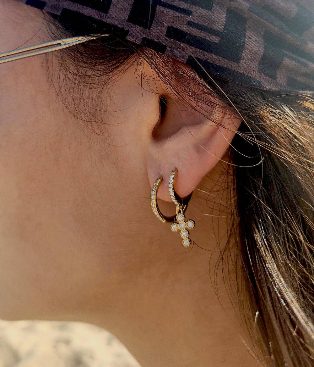 Caprice Paris – wholesale Hoop earrings – Mini Creoles Strass Léa | Handmade jewelry in France1