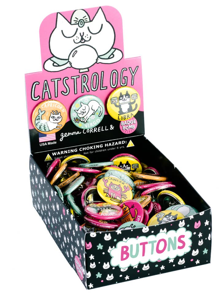 Catstrology Box of Badges for wholesale by Incognito
