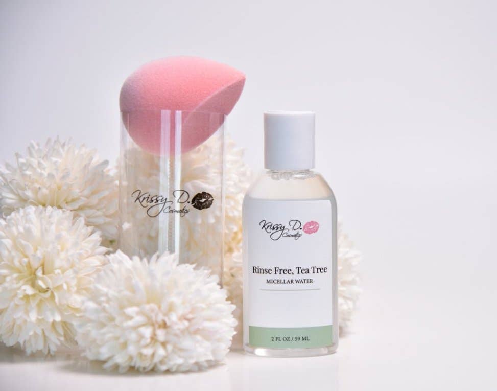 Krissy D Cosmetics - Venta al por mayor Desmaquillantes - AGUA MICELAR «LIBRE DE ENJUAGUE, ÁRBOL DE TÉ»2