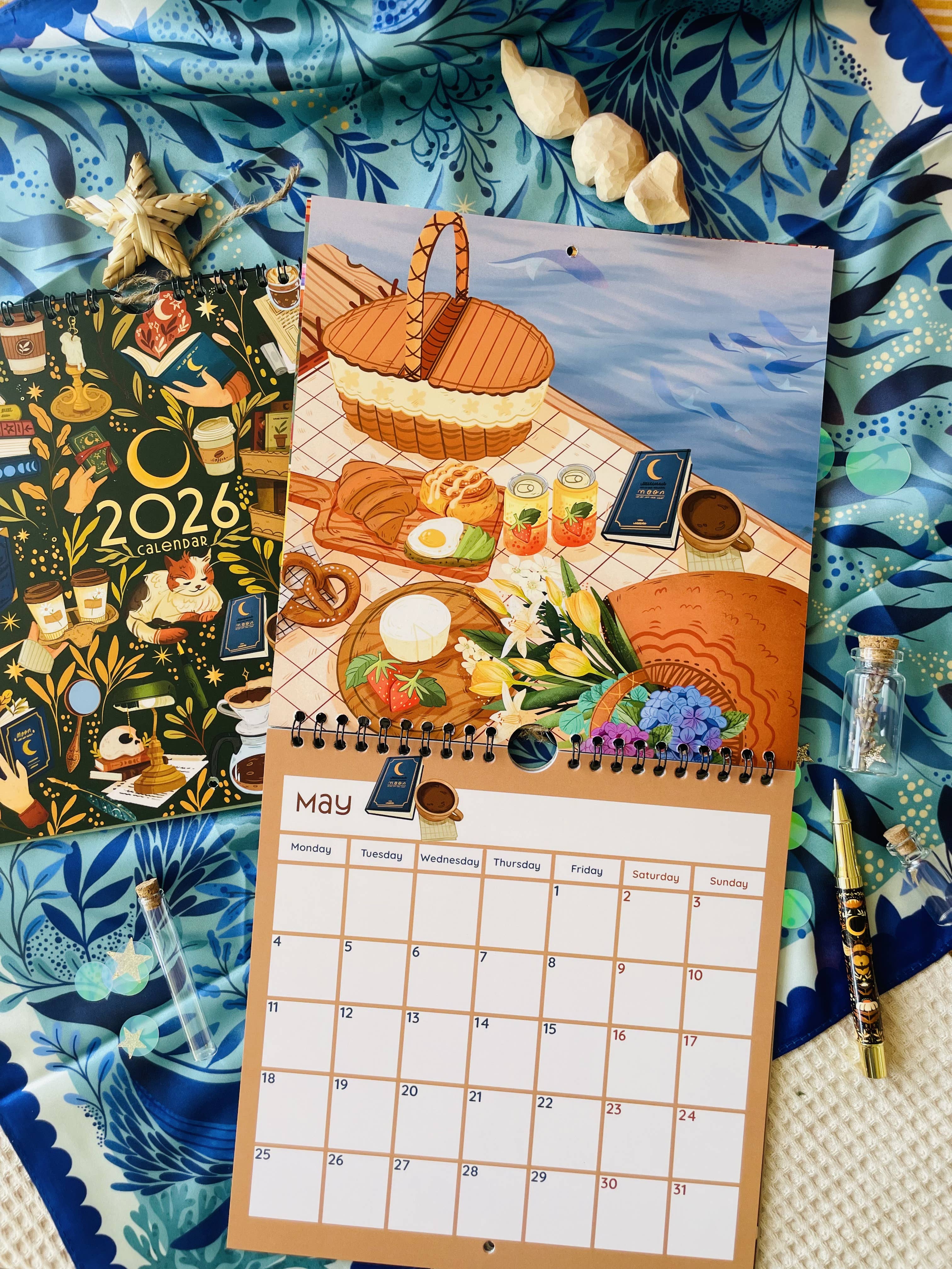 Split Moon Studios - Wholesale Calendar - 2026 Wall Calendar Floral Calendar - 21*21 CM Sized Calendar5