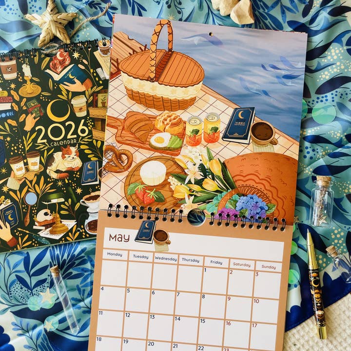 Split Moon Studios - Wholesale Calendar - 2026 Wall Calendar Floral Calendar - 21*21 CM Sized Calendar5