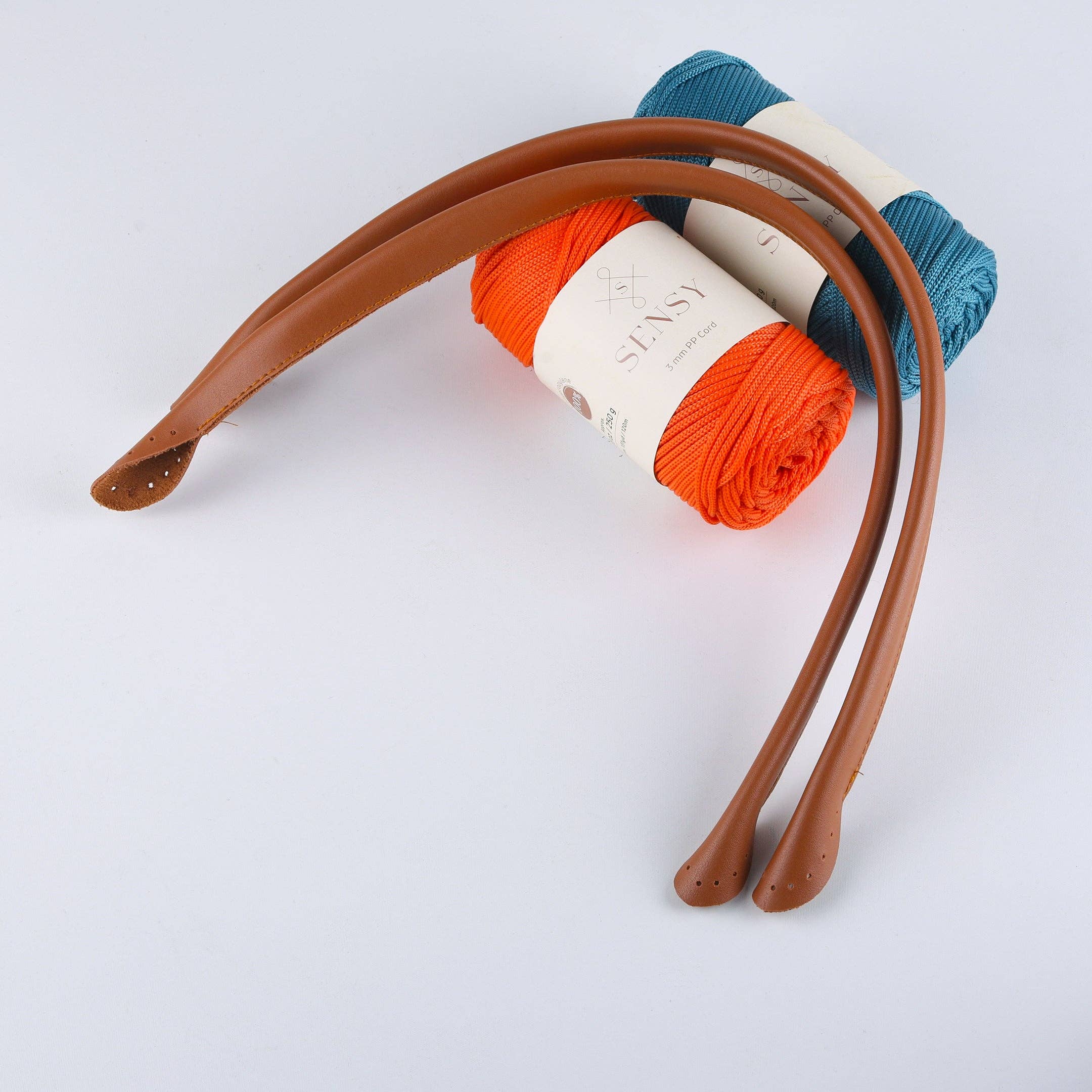 Sensy – Großhandel Schulterriemen – Unisex – PU-Ledertaschenriemen mit Ohrform-Ende (60 cm) (2 Stück)4