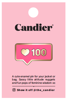 Candier – wholesale Lapel pin/button – 100 Likes Enamel Lightweight Metal Clasp Lapel Pin/Button2