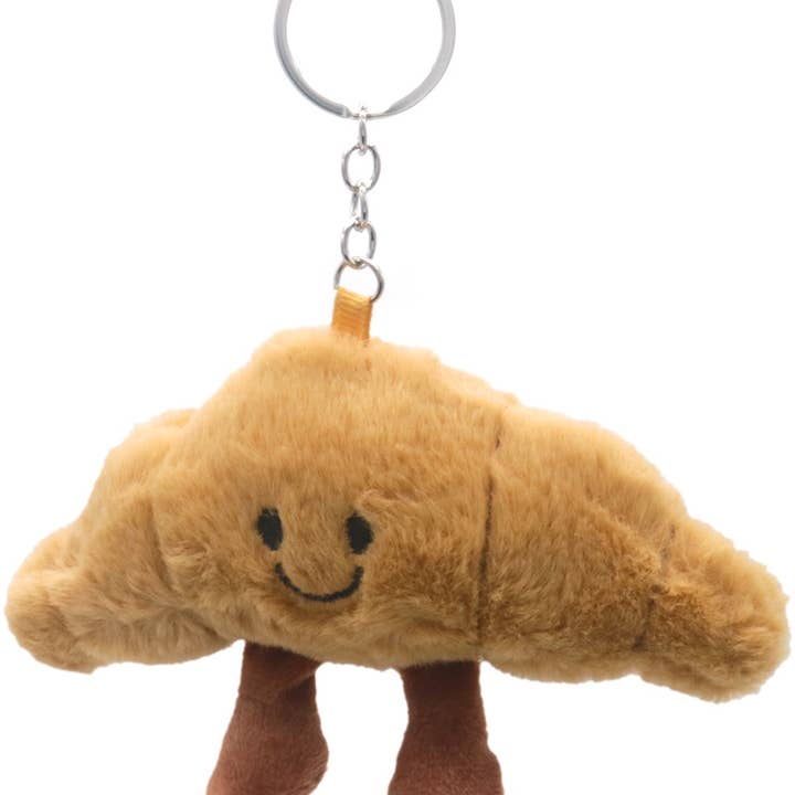 T-C7.1 KEY1043-001 Portachiavi Peluche Croissant 14cm per la vendita all'ingrosso da parte di Menga Trading