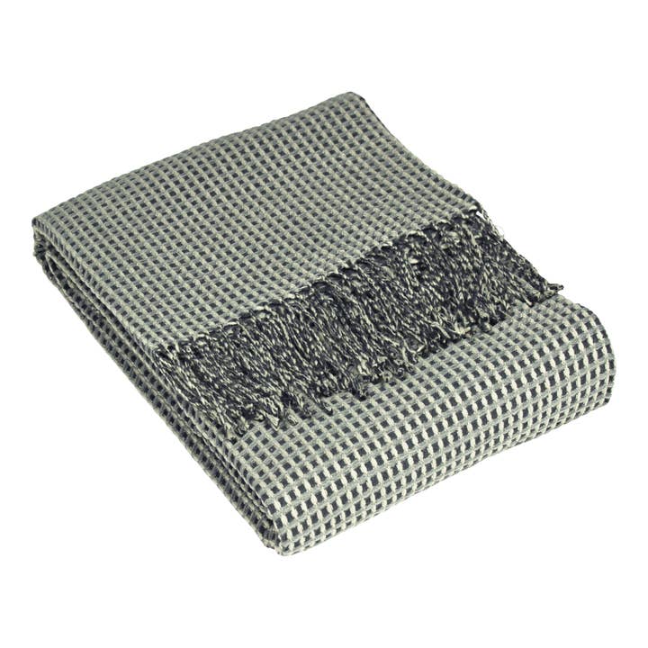 Rowan Waffle Throw Charcoal for wholesale on Faire1