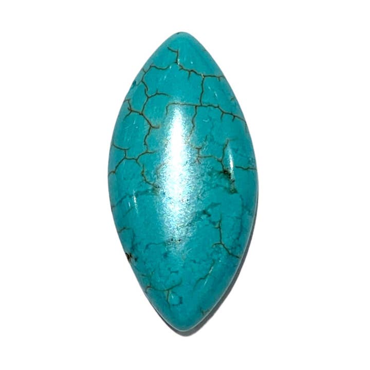 Turquoise Howlite pendant pierced on the side for wholesale by Foliesbijoux