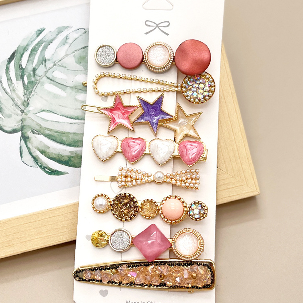 ACCITY - Wholesale Hair Clip - Women's - Rhinestone Pearl Hair Clip Set-Elegant Side Pin _CWASC0349623