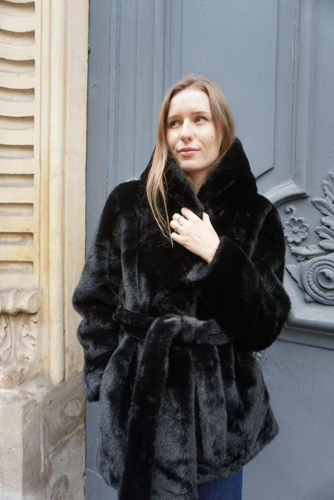 CIAO MILANO - Wholesale Fur/Faux Fur Coat - Women's - 284013 Cozy Hooded Coat10