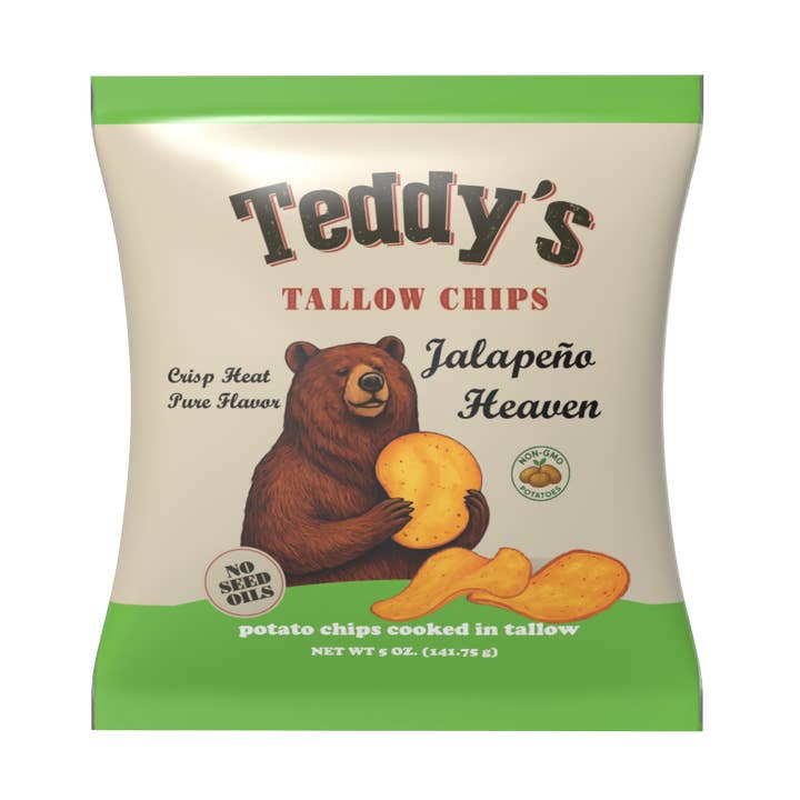 Jalapeño Heaven for wholesale by Teddy’s Tallow Chips