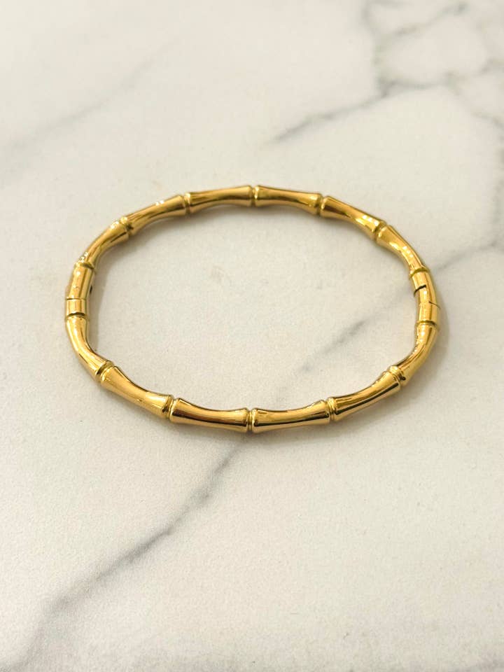 Bambus Edelstahl Armreif für den Großhandel von Cassette Barcelona