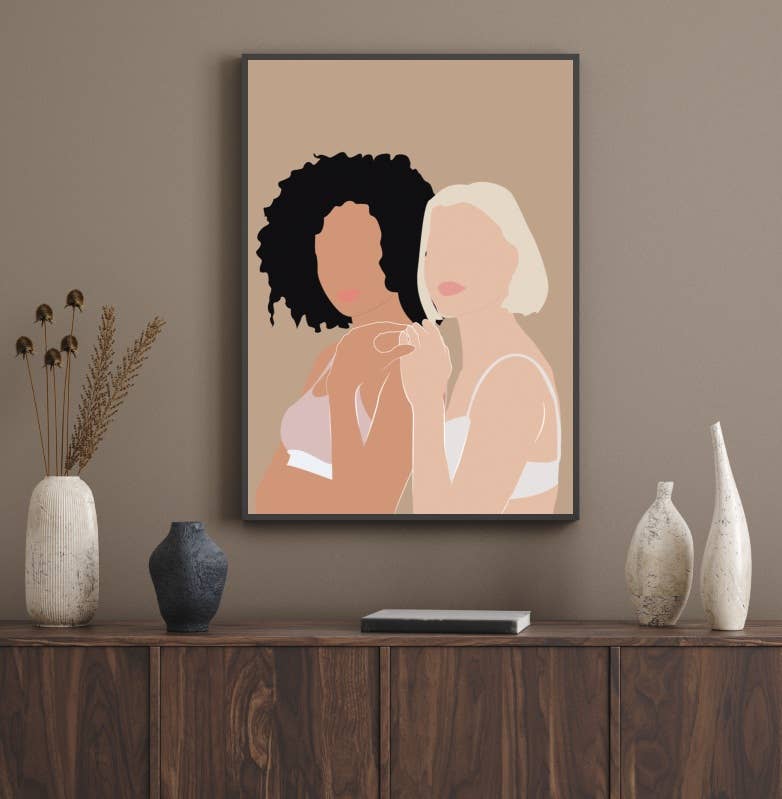 Ouéso - Wholesale Poster - Poster poster - Duo Jeunes filles 020