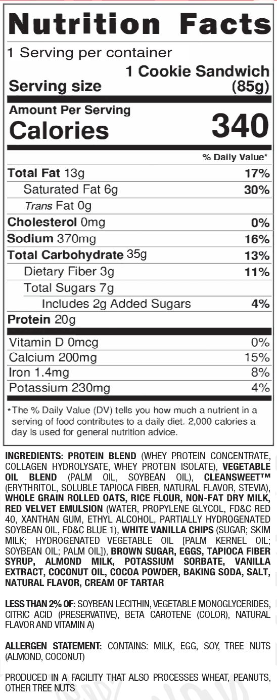 MuscleSport - Vente Biscuits - Cookie Whoopie Protéiné - Pack de 68