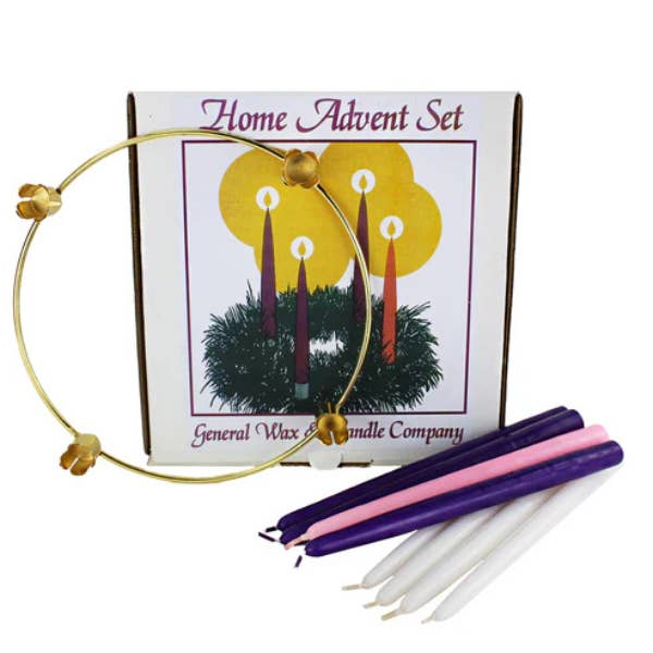 Advent kaarsen en ringenset - set van 6 voor wholesale door General Wax- Candles