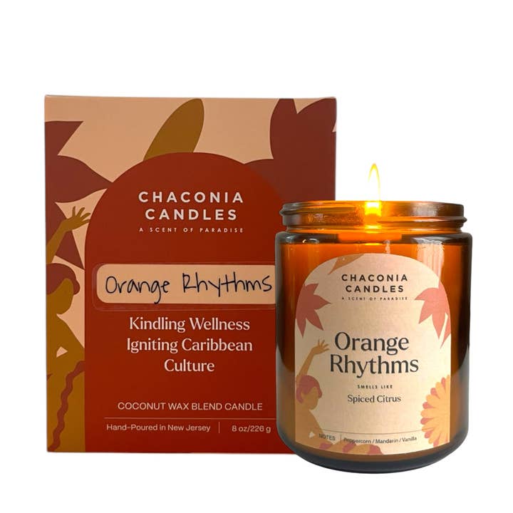 Orange Rhythms — Candela per la vendita all'ingrosso da parte di Chaconia Candles