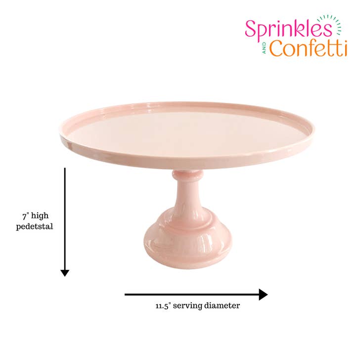 Sprinkles & Confetti Party Supplies - Wholesale Cake Stand - Light Pink Melamine Cake Stand | Cupcake Stand