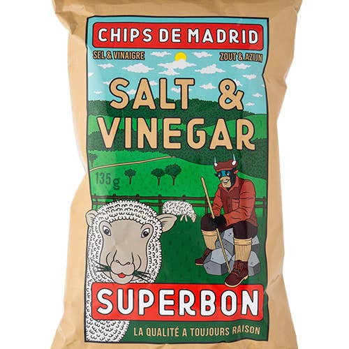 Superbon Chips de Madrid (US) - Wholesale Chips - Salt & Vinegar Potato Chips 135g MP14