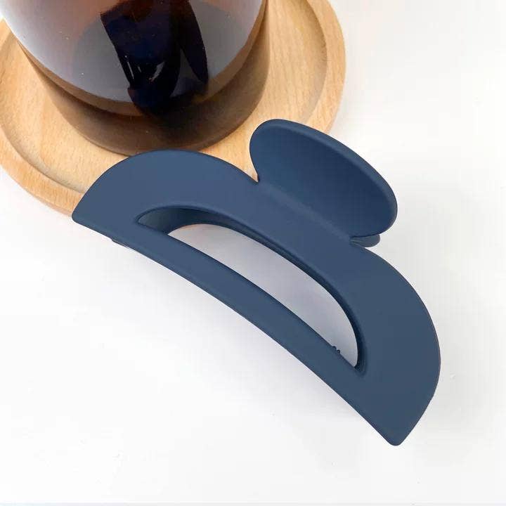 SoapElenGlen - Wholesale Hair Clip - Women's - 3.54" half circle frosted design hair clip4