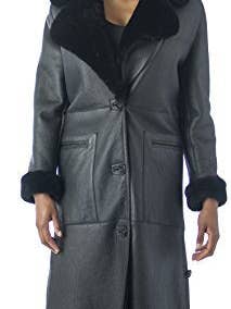 Manteau long en peau de mouton et shearling pour femme REED pour la vente par Reed