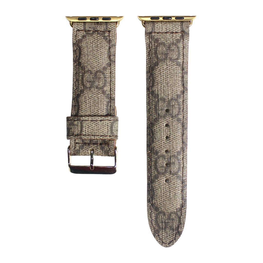 ANAGHE ATELIER - Wholesale Watch band/strap – Unisex - Upcycled Gucci Apple Watch Band Brown