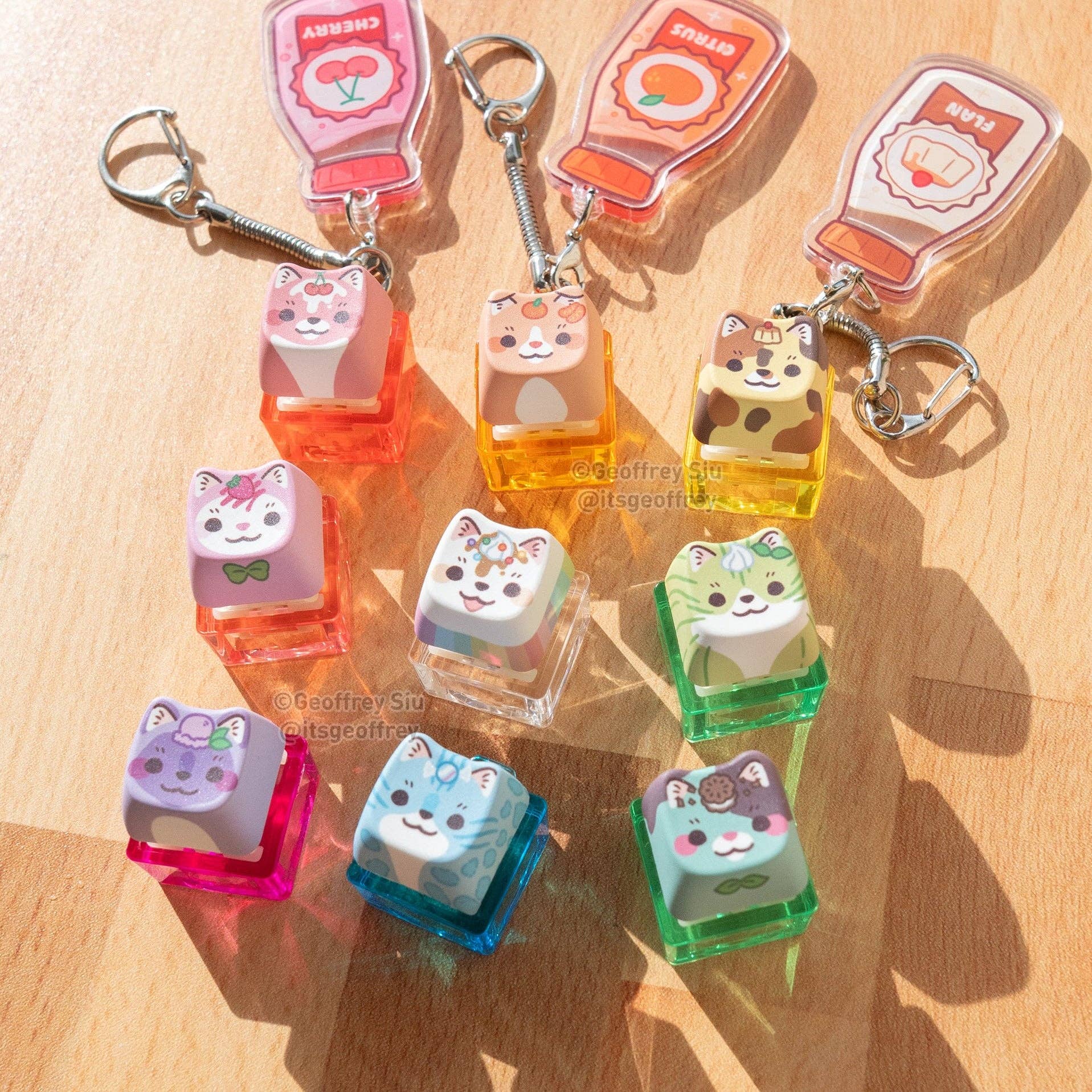 Geoffrey Siu Art LLC - Wholesale Keychain - Unisex - Series 4 Creamy Clicky Keychain Blind Bag1