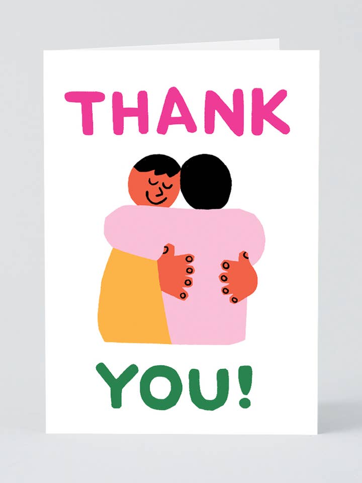 ‘Thank You Hug’ Greetings Card for wholesale by Wrap