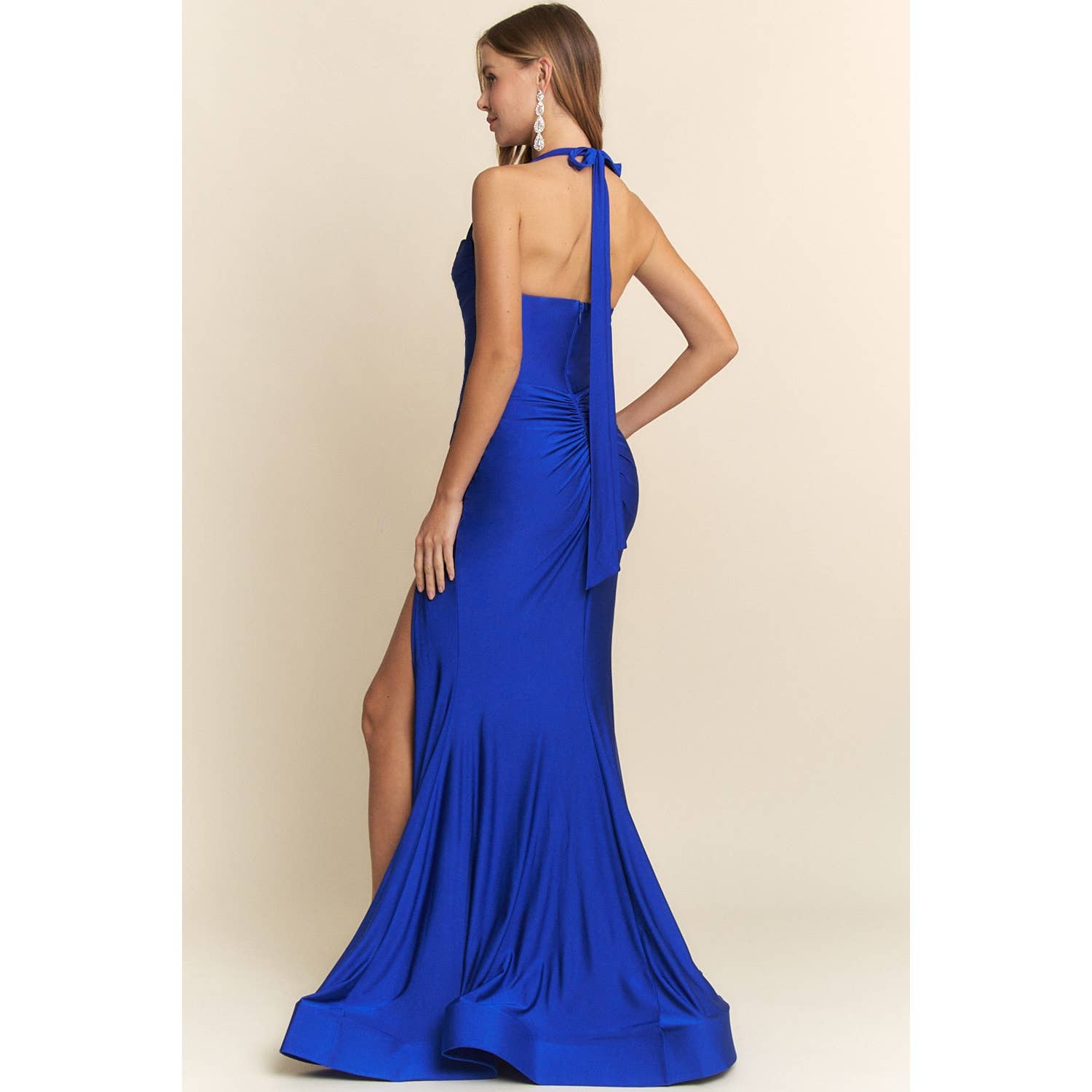 Maniju - Vendita all'ingrosso Vestito - Donna - Scollo a barchetta con dettaglio arricciato Maxi MF226082