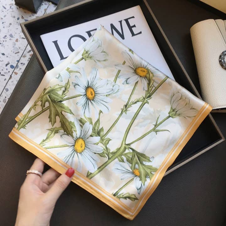 Marayn – Cachecol - Mulher por atacado – Lenço de Seda Coreano Estilo Chic Elegante para Presente16