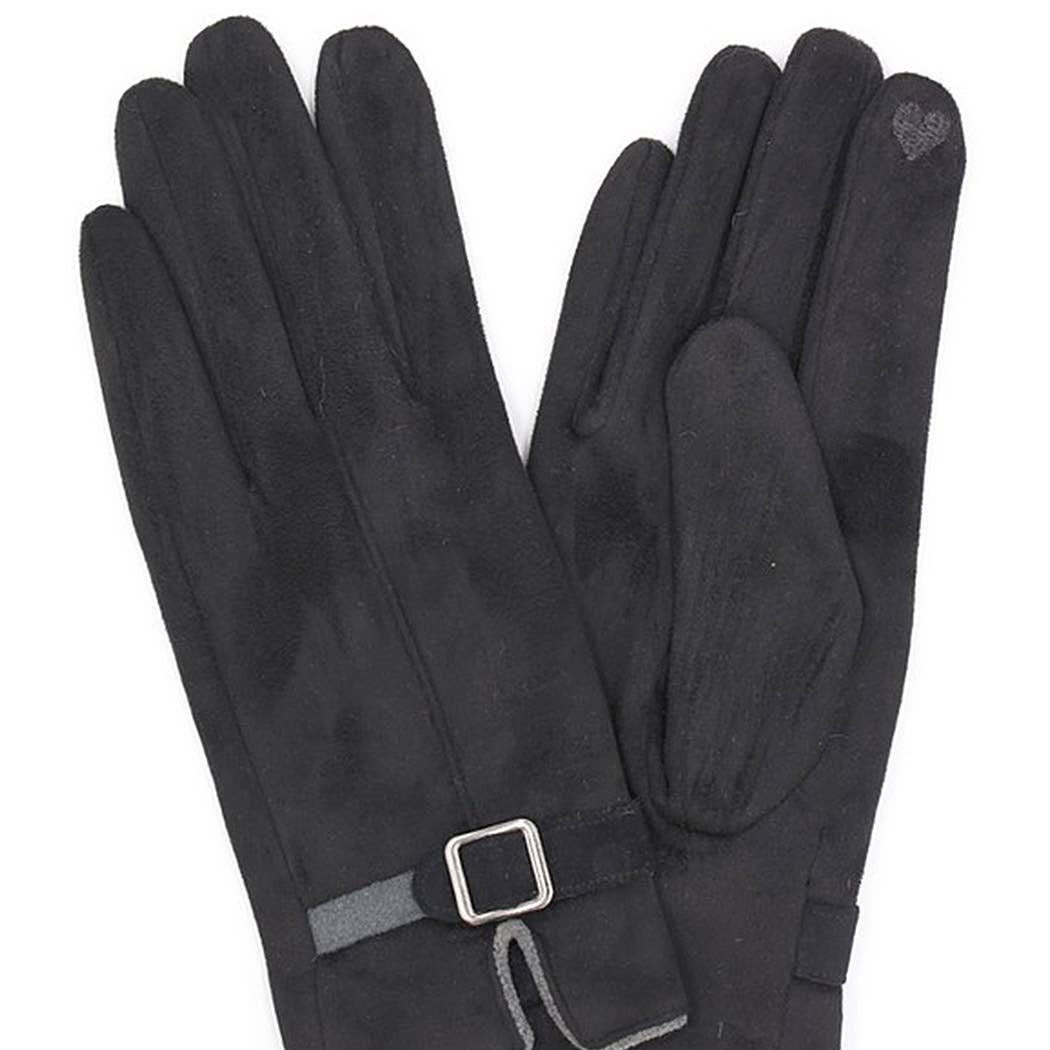 3AM BY H&D ACCESSORIES – wholesale Handskar - Dam –  Faux mocka Band Smart Touch-handskar0