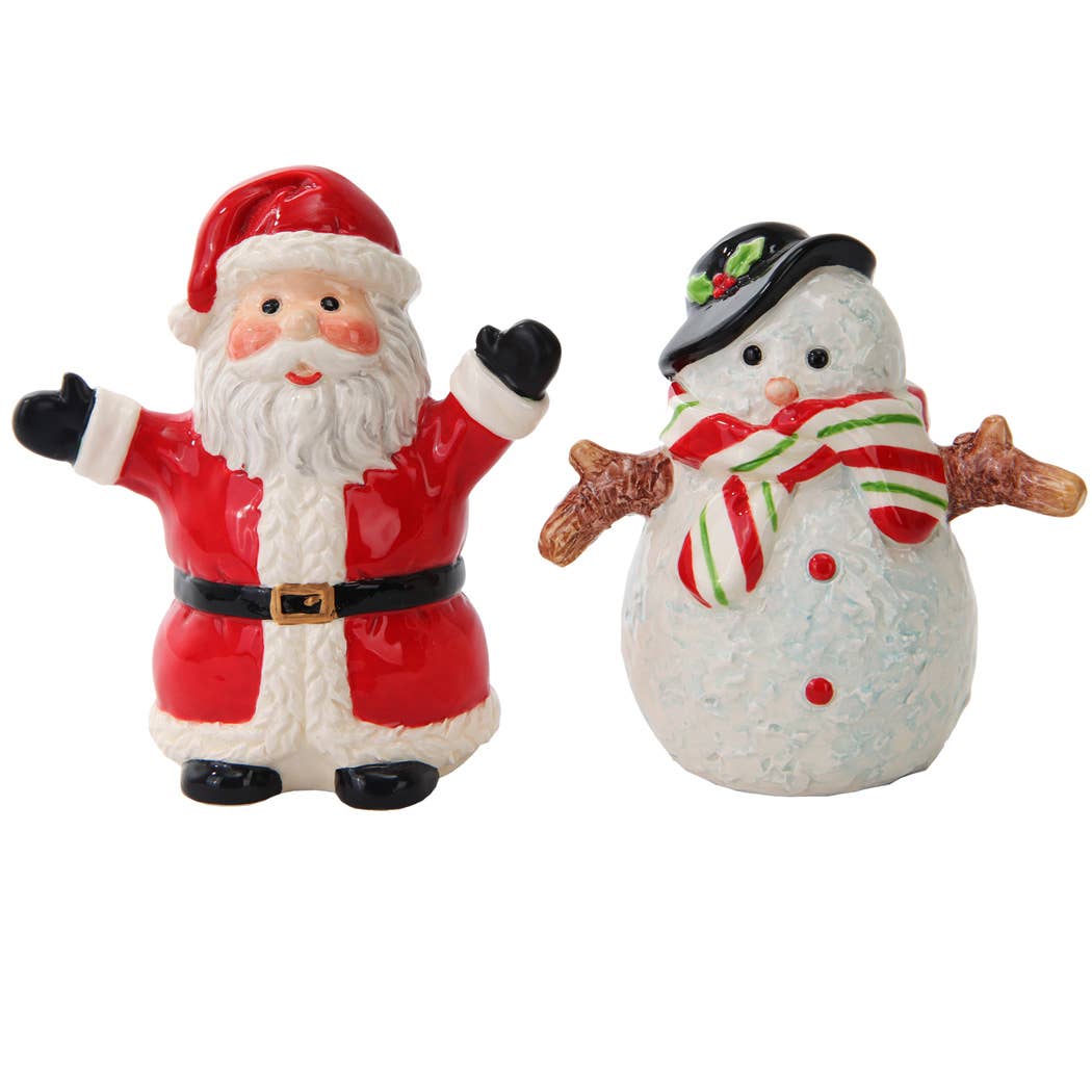 Pacific Trading - Wholesale Salt & pepper shaker set - Santa and Snow Man Salt and Pepper Shaker Set1