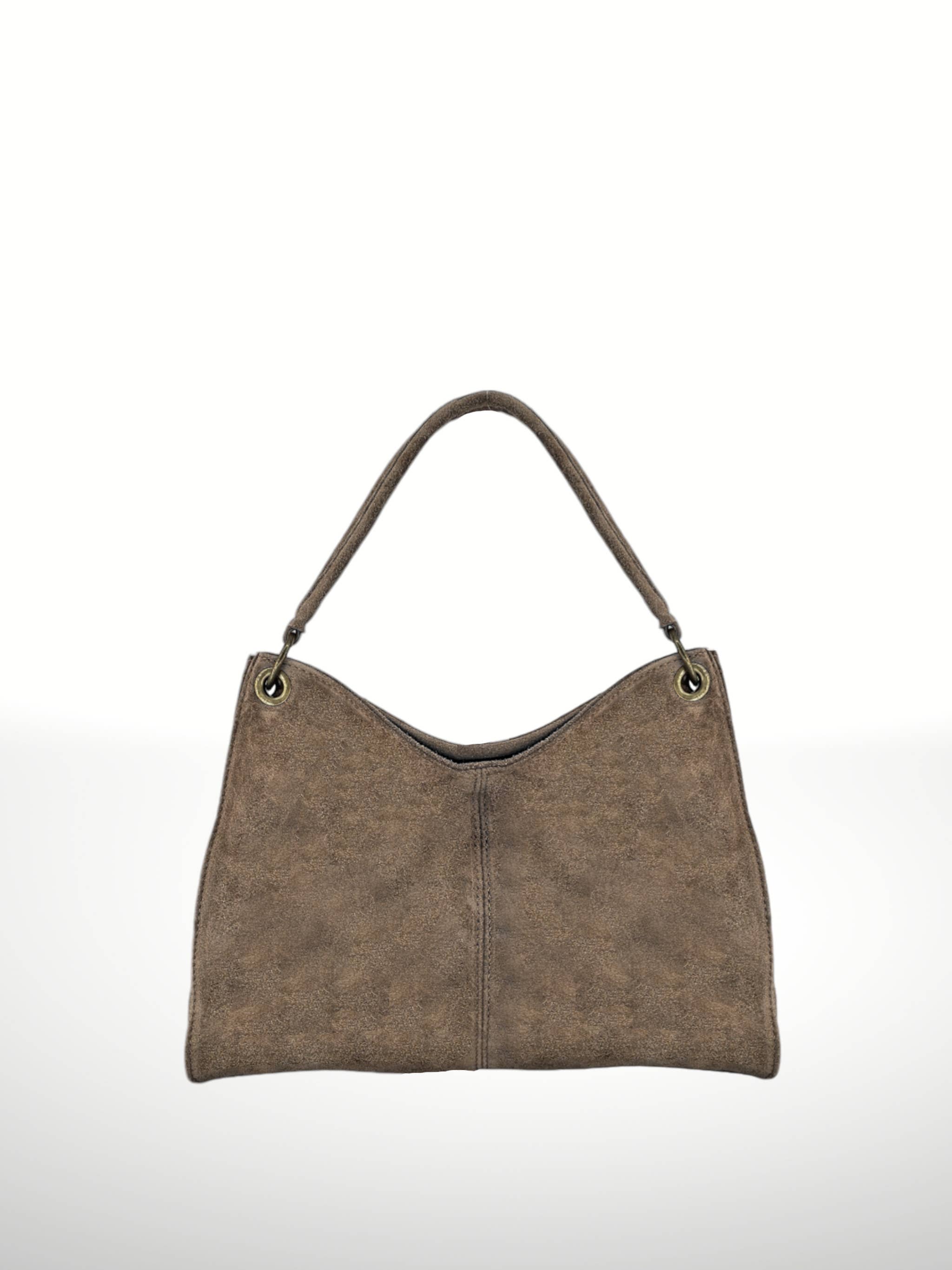 ITALIAN'S LEATHER - Wholesale Shoulder Bag - Women's - Riccio Suede Leather Bag 22021413