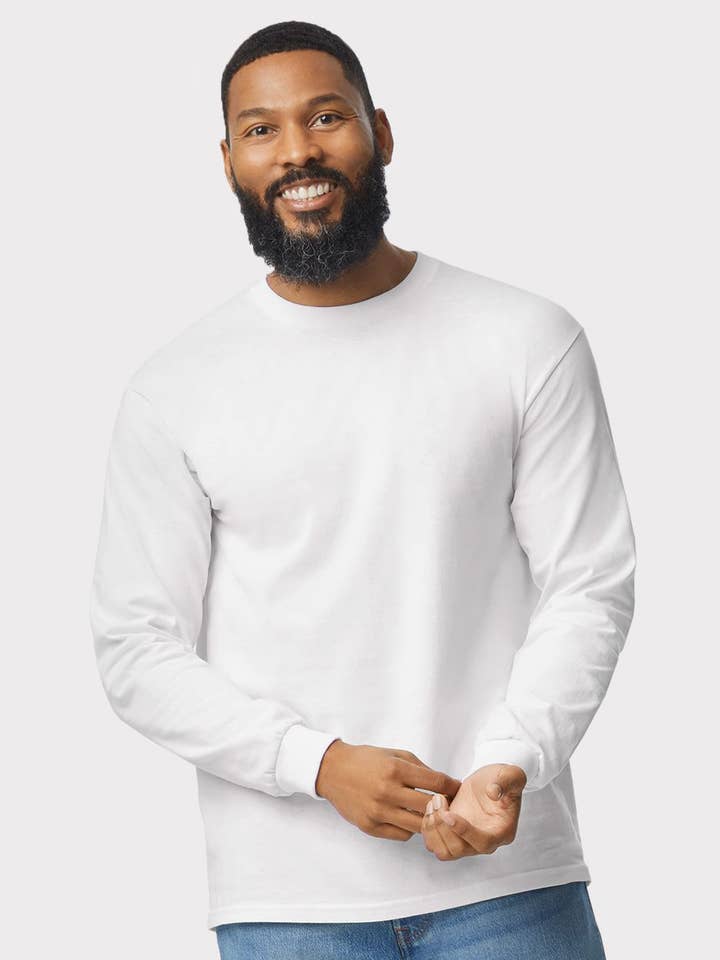 Total Apparel - Wholesale T-Shirt - Unisex - Gildan Adult Heavy Cotton Long-Sleeve Blank T-Shirt | G540