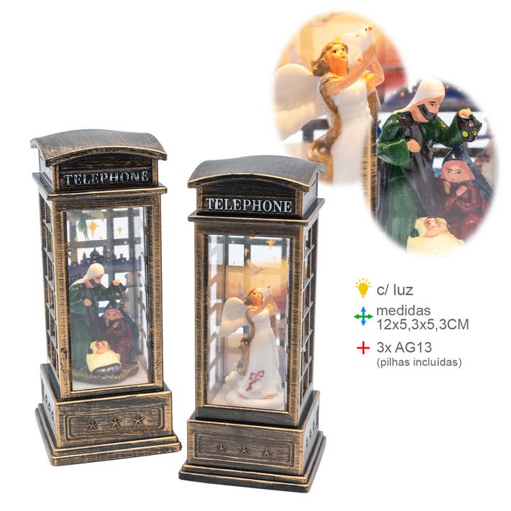 Nativity Lantern with Water 12x5.3x5.3cm (2 units) for wholesale by Esoterica Arte