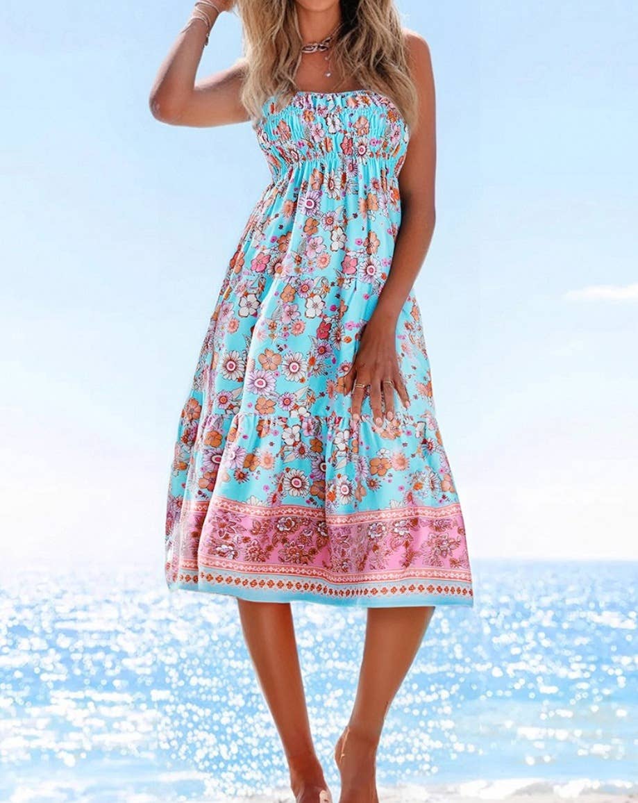 Rosa Clothing - Wholesale Skirt - Women's - Swing Style Bohemia Ethnic Floral maxi skirt9