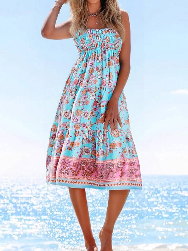 Rosa Clothing - Wholesale Skirt - Women's - Swing Style Bohemia Ethnic Floral maxi skirt9