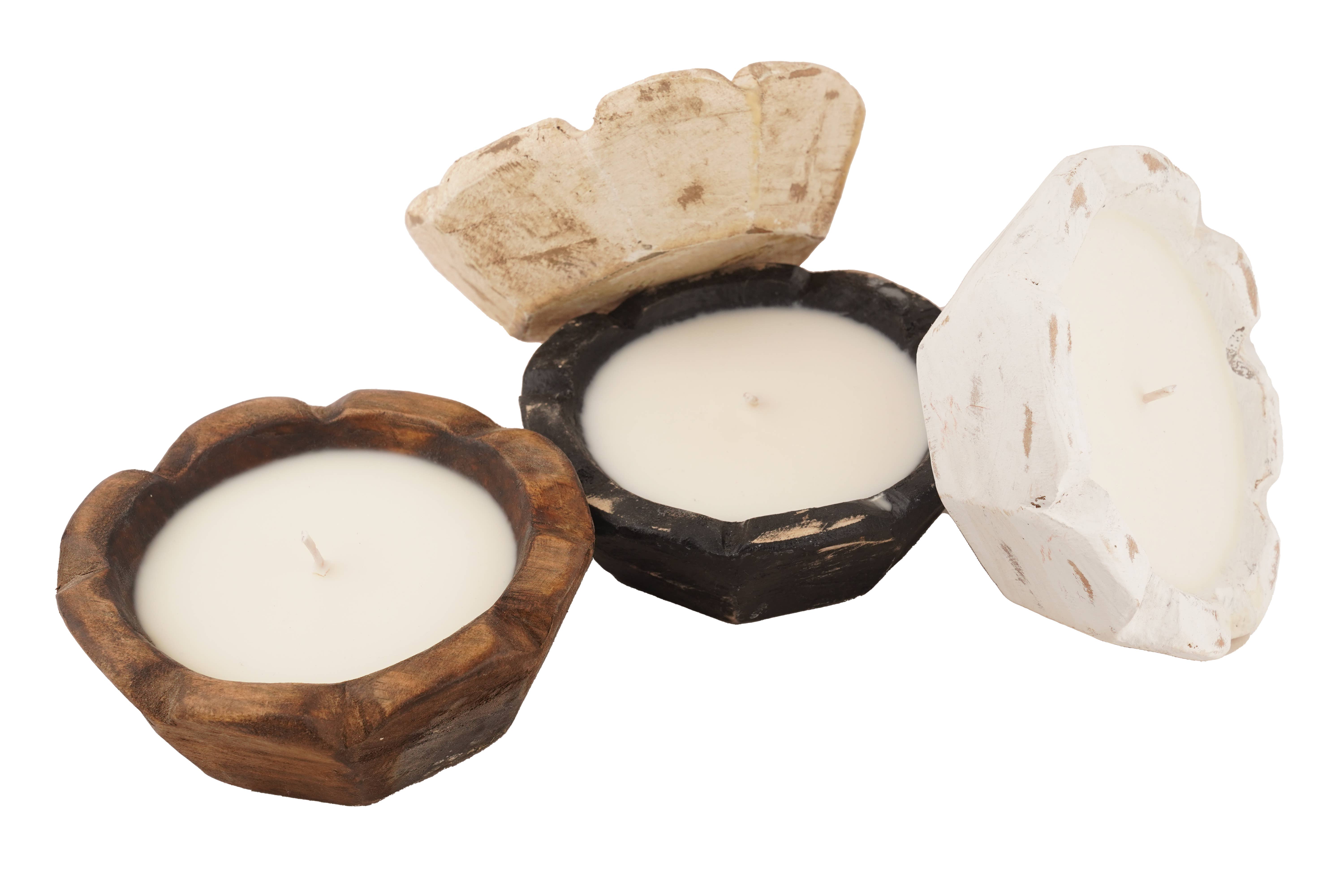 My Amigos Imports - Wholesale Candle holder - Stubby™ Mini Flower Dough Bowl-Candle Ready-6 inches5