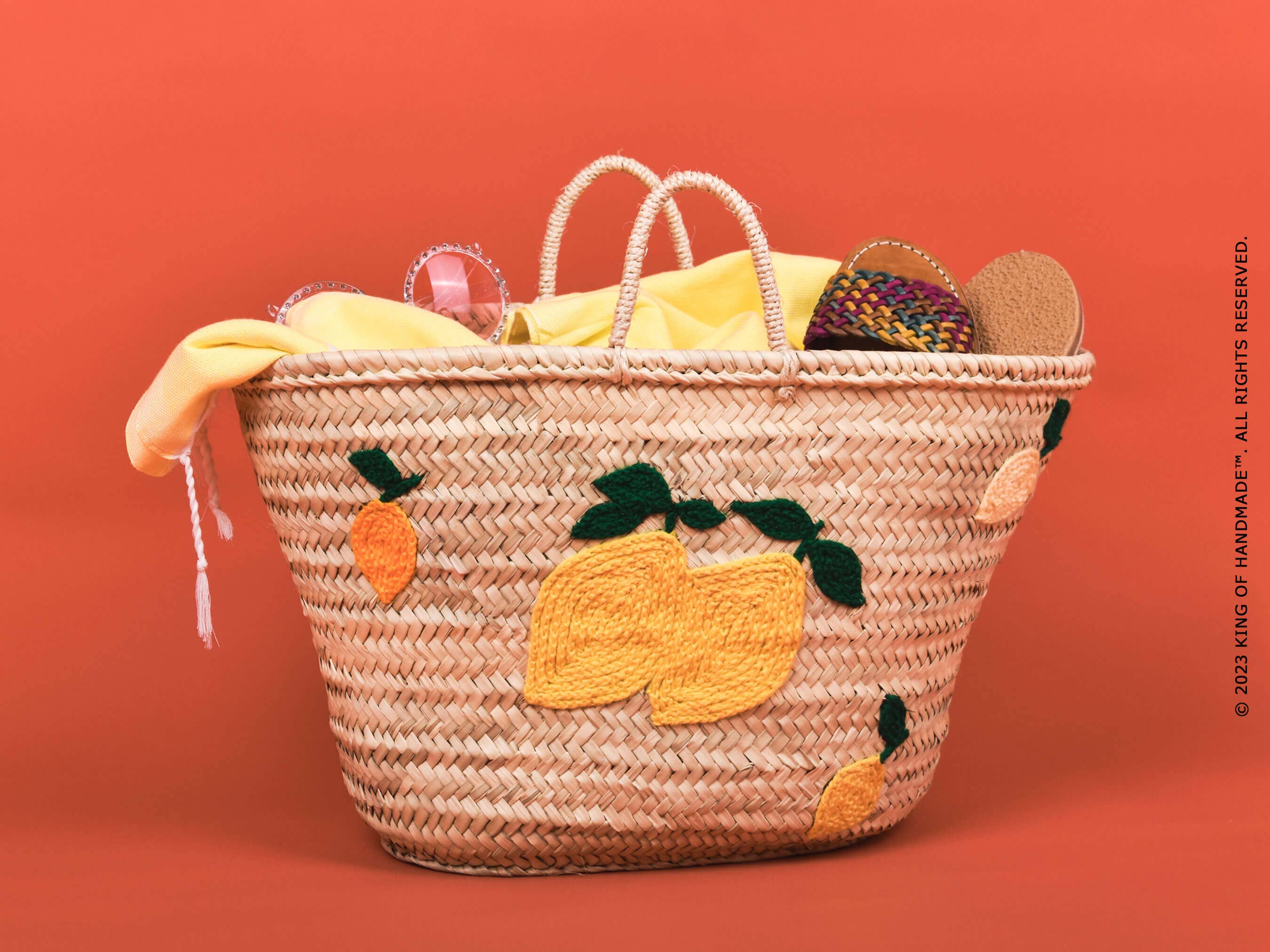 King Of Handmade - Wholesale Beach Bag - Lemon Beach Bag - Italian Tote Bag - Lemon Italy Tote2