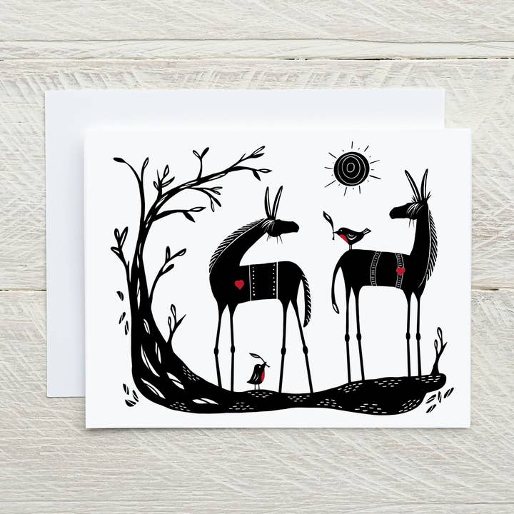 Laughing Mule Press - Wholesale Everyday Greeting Card - "Donkey Love 2" Notecard0