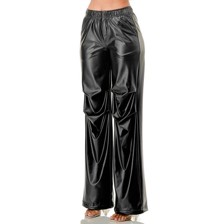 omgstyles - Wholesale Pants - Women's - LINED FLEECE FAUX LEATHER PANT1