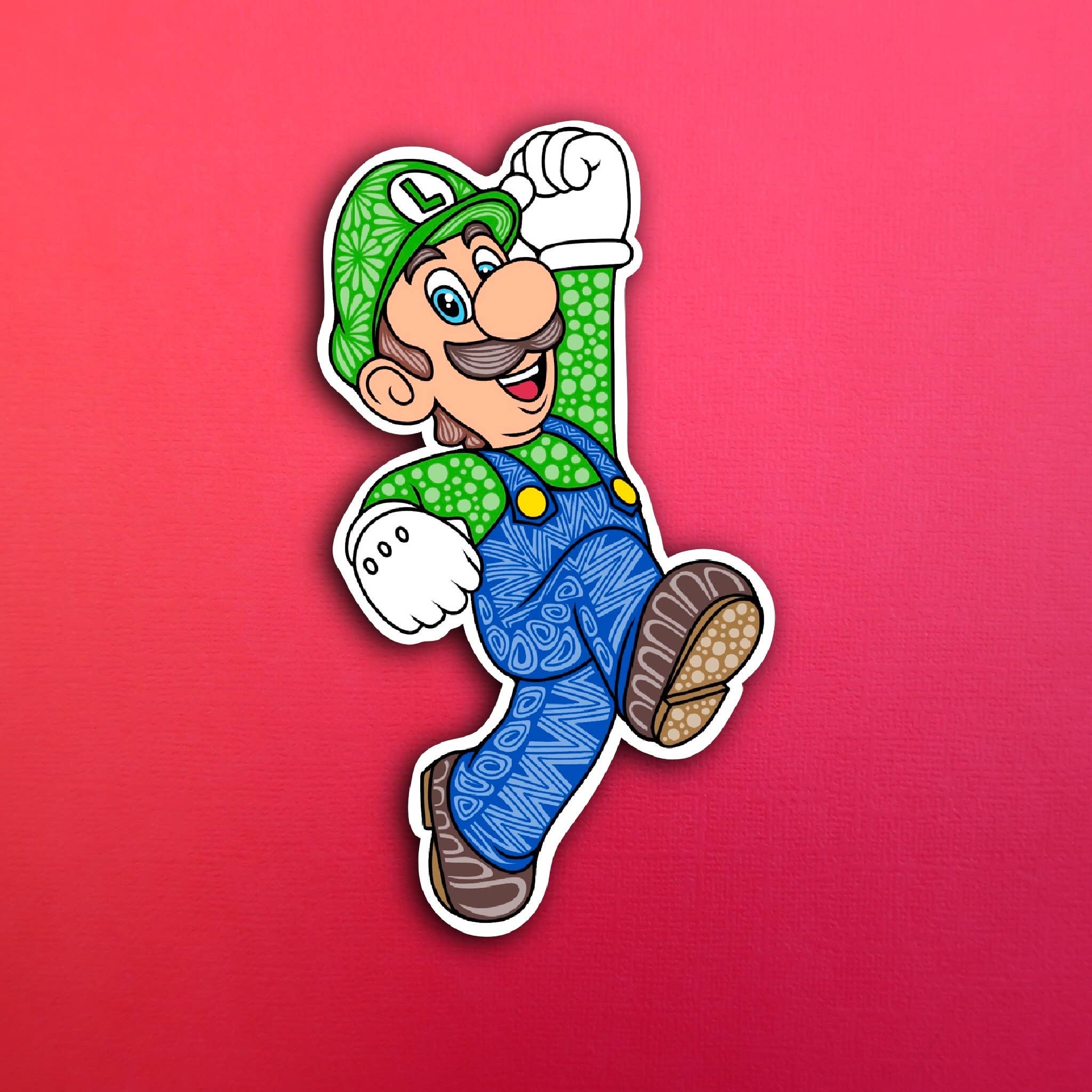 Zenspire Designs - Vente Autocollant - Autocollant Luigi (IMPERMÉABLE)