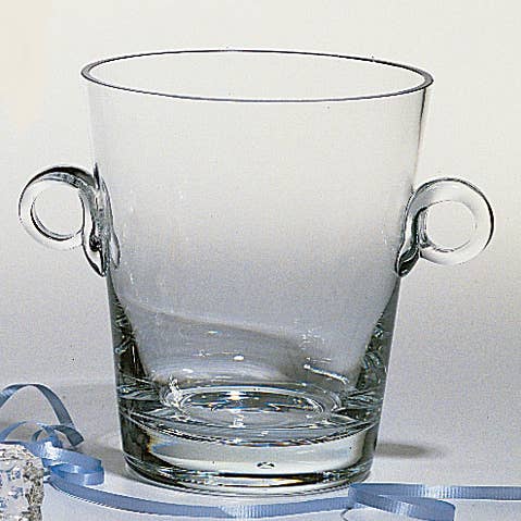 Manhattan Mouth Blown Loop Handle European 8" Ice Bucket for wholesale by Badash