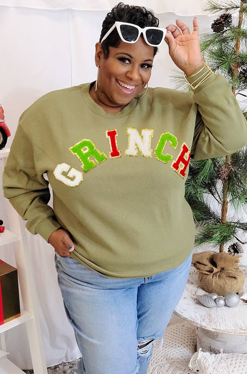 Sugar Stitch - Vente Sweat-shirt à imprimés – femme - Chandail en chenille Grinch Ideal1