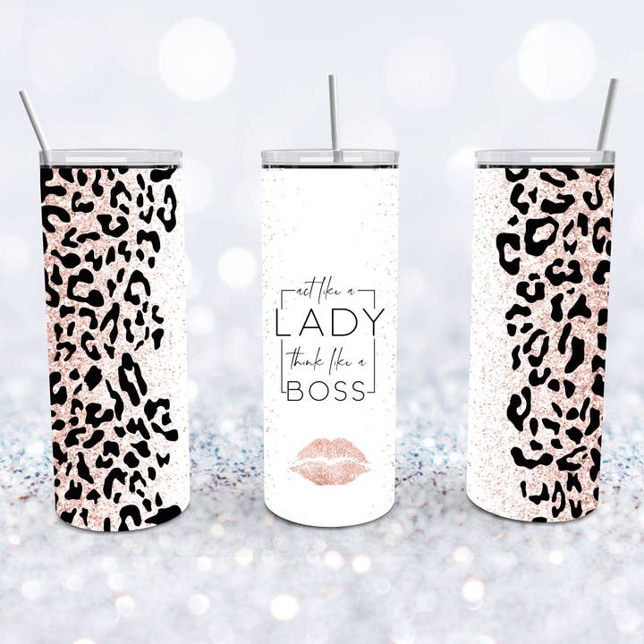 Leopard Lady Boss Tumbler for wholesale by Beyond Bayside